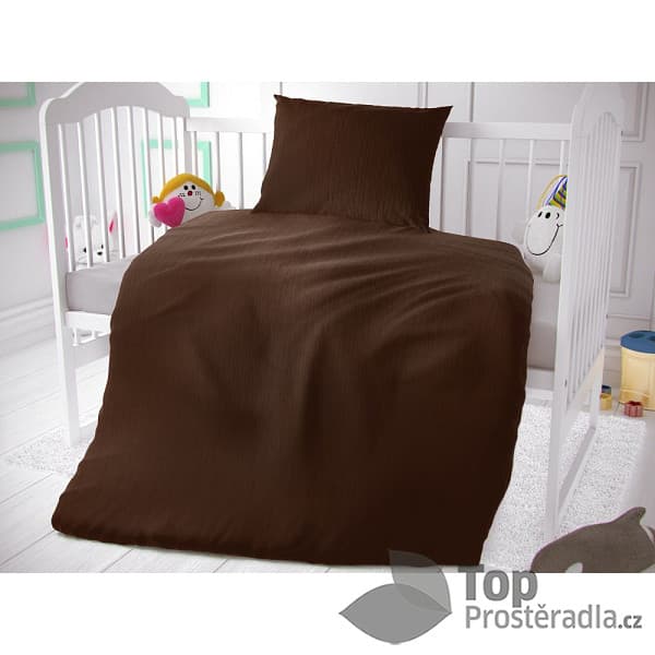 TOP Dětské mušelínové 90x135+45x60 Tmavě hnědé