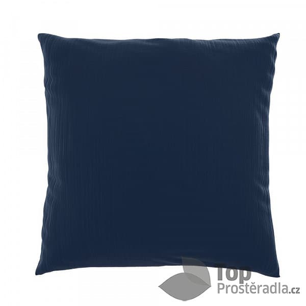 Mušelínový povlak na polštář 45x60 TMAVĚ MODRÝ
