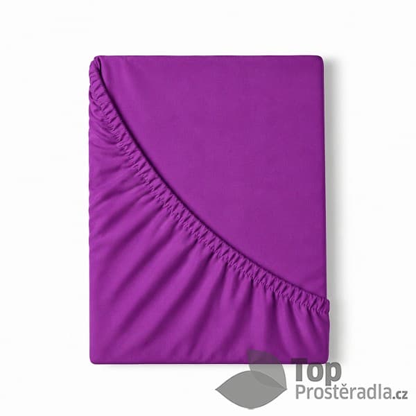 Jersey prostěradlo s lycrou DeLuxe 220x200 Fialové