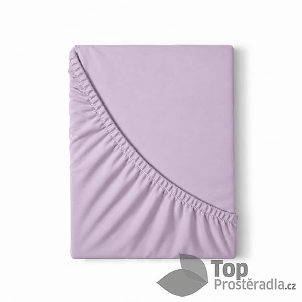 Jersey prostěradlo s lycrou DeLuxe 160x200 Levandulové