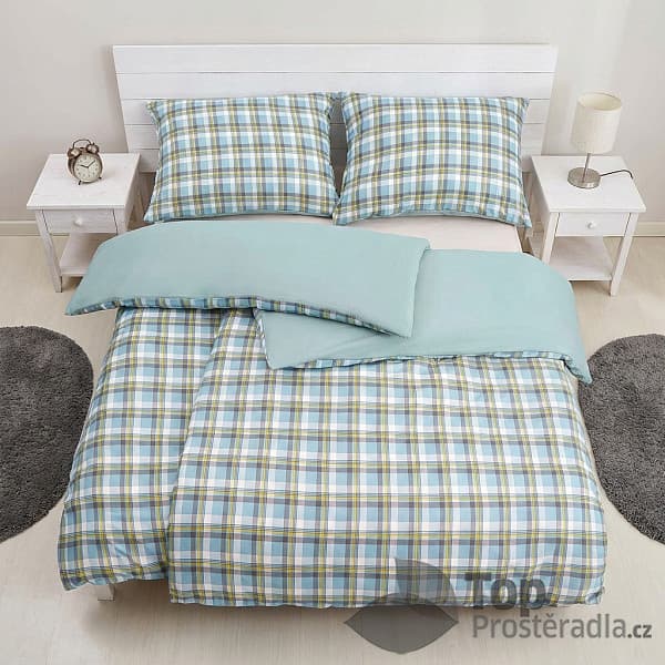 Výhodná sada na dvě lůžka Basic Line 140x200+70x90 Káro kombinace