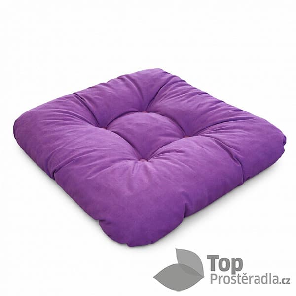 TOP Sedák s provázky 40x40 Fialový