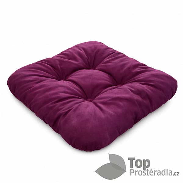 TOP Sedák s provázky 40x40 Fuchsiový