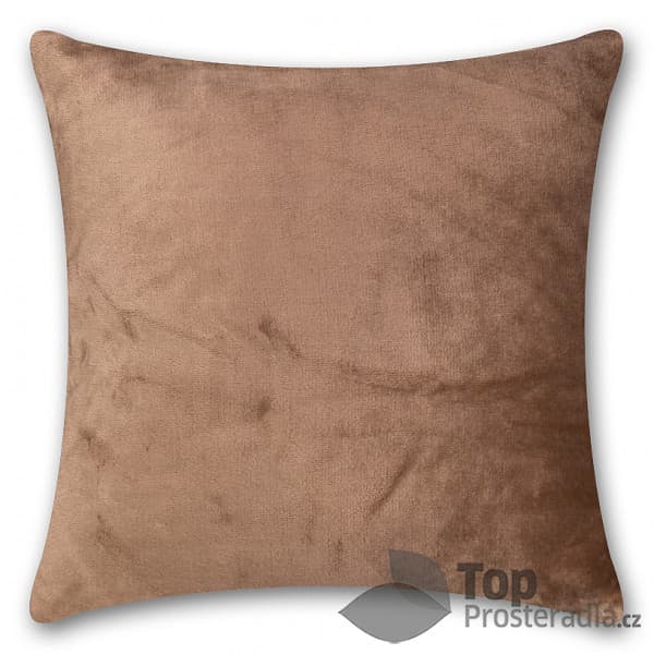 TP Povlak na polštářek mikroflanel 40x40 Světle hnědý